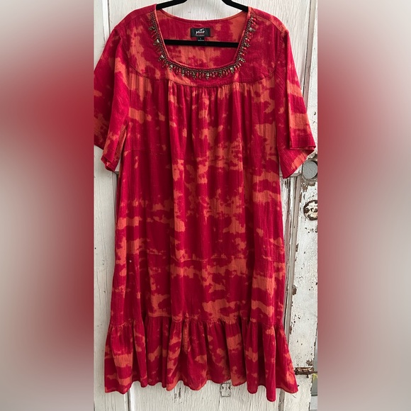 ❤️❤️Patio Casuals by Cabernet Tie-dyed BOHO House Pool Dress❤️❤️ - Picture 3 of 8